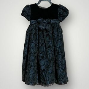 Vintage Neiman Marcus blue velvet formal dress